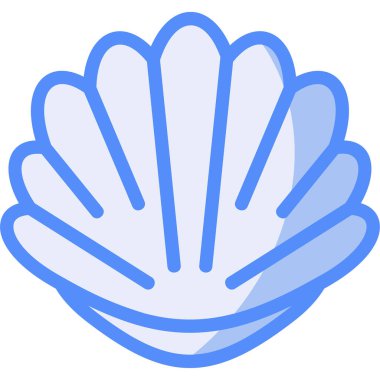 Kabuk. Web simgesi basit illüstrasyon