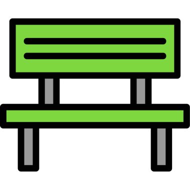 bank bank ikonu renk ana hatları vektörü