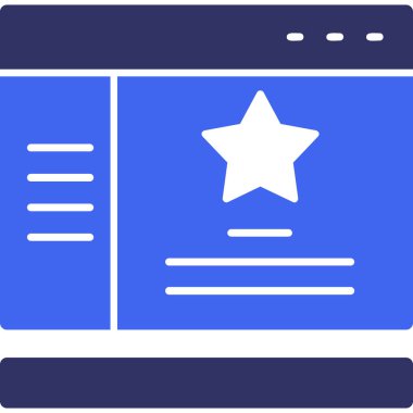 Tarayıcı. Web simgesi basit illüstrasyon