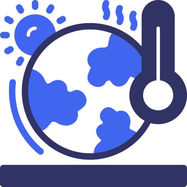 iklim sıcaklığı küresel simgesi