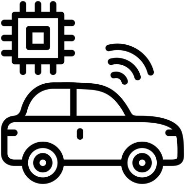 araba taşıma simgesi ana hat biçiminde