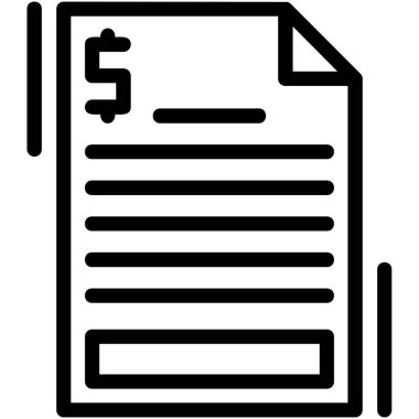 Sözleşme belgesi simgesi. vektör illüstrasyonu