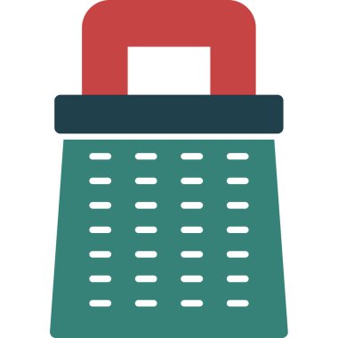 Grater Glyph Çoklu Renk, Vektör İllüstrasyonu