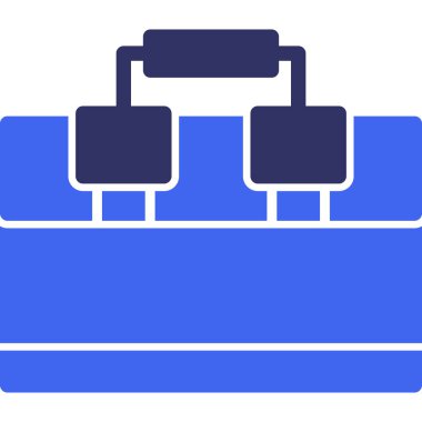 Bavul. Web simgesi basit illüstrasyon