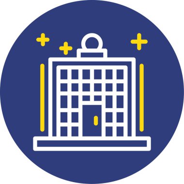 Hastane. Web simgesi basit illüstrasyon