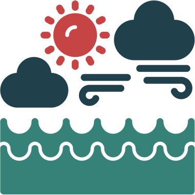 hava durumu web simgesi vektör illüstrasyonu