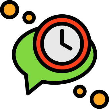 çalar saat ile konuşma balonu