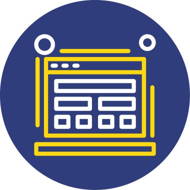 dizüstü bilgisayar simgesi, vektör illüstrasyonu