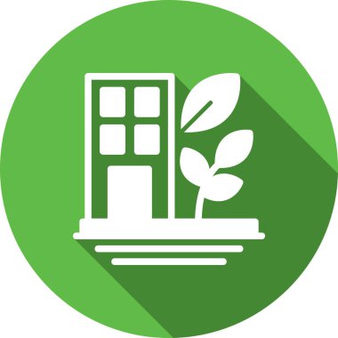 Yeşil ağaç simgesinin vektör illüstrasyonu