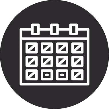 Takvim. Web simgesi basit illüstrasyon