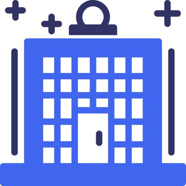 Otelde. Web simgesi basit illüstrasyon