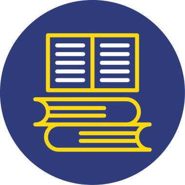 Kitap. Web simgesi basit illüstrasyon