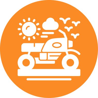 Motosiklet simge vektör çizim