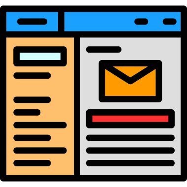 e- posta web sayfası simgesi