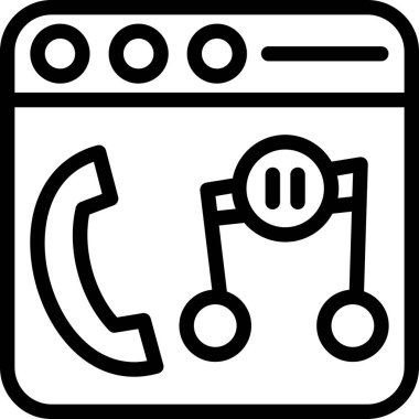 telefon arama simgesi ana hat biçiminde