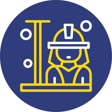 Kasklı bir adamın vektör çizimi