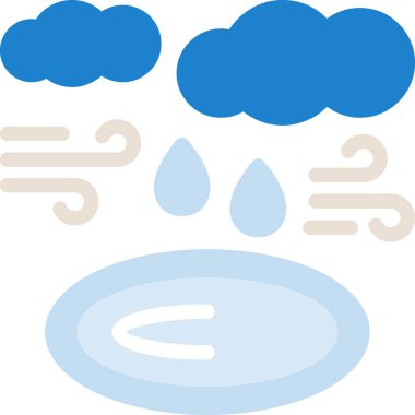 Yağmur. Web simgesi basit tasarım