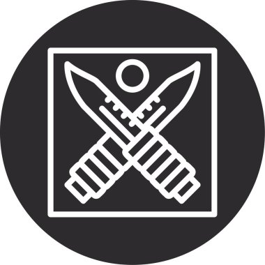 Kılıç. Web simgesi basit illüstrasyon