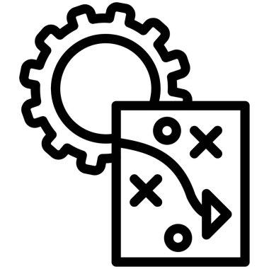 Vites simgesi ayarlanıyor. Beyaz arkaplanda izole edilmiş web tasarımı için ana hat ayarlama vektör simgesi