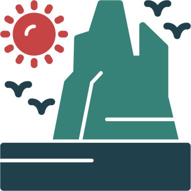 Bir manzaranın arka planının vektör çizimi