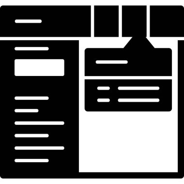 tarayıcı simgesi vektör illüstrasyonu