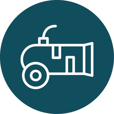 Traktör. Web simgesi basit illüstrasyon