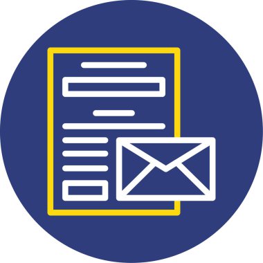 Zarf. Web simgesi basit illüstrasyon