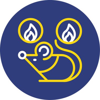 Bir ateş alevi simgesinin vektör illüstrasyonu