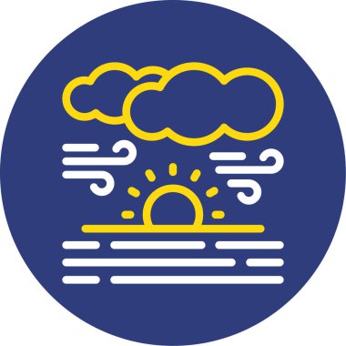 Hava durumu simgesi, vektör illüstrasyonu