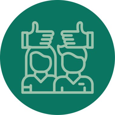 Tabela simgesi tutan bir adam ve kişinin vektör çizimi