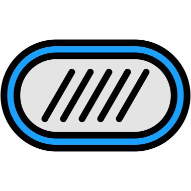 Klima simgesi renk ana hatları vektörü