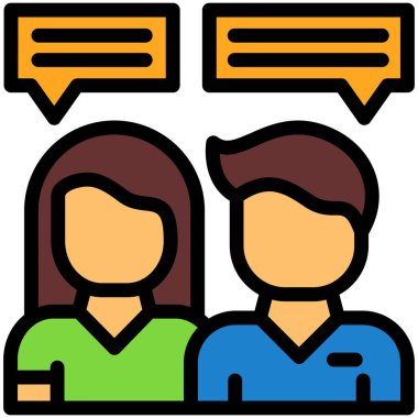 iş toplantısı tartışma simgesi - özet biçimi