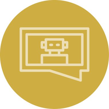 Sohbet simgesinin vektör illüstrasyonu