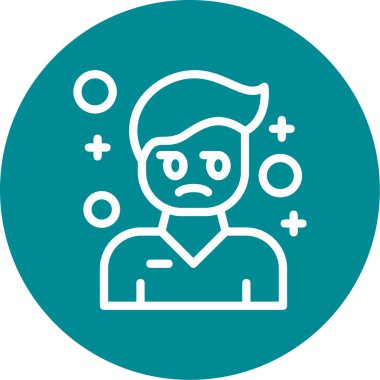 Kalbi olan üzgün bir adam.