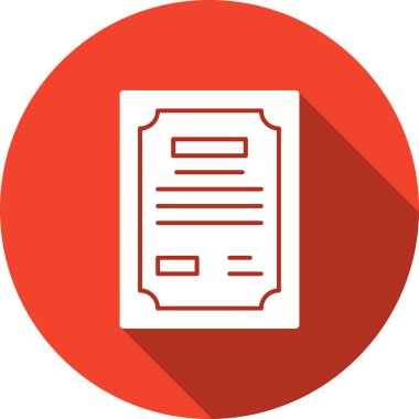 Belge düz simge vektör çizim