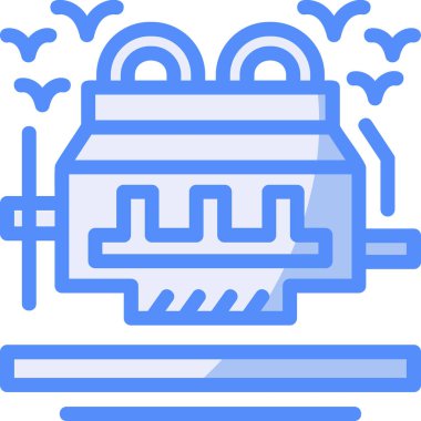 Hava aracı teknolojisi simgesi - taslak biçimi