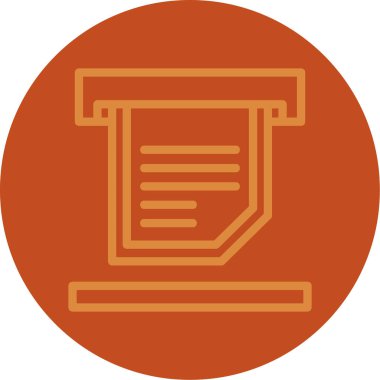 Kağıt simgesinin vektör illüstrasyonu