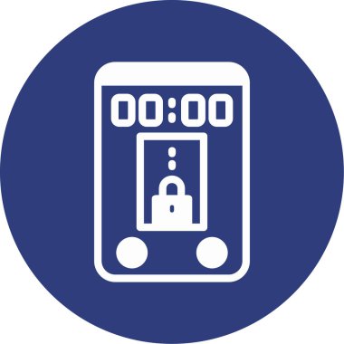 Alarm saat simgesi vektör illüstrasyonu