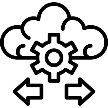 bulut hesaplama vektörü simgesi