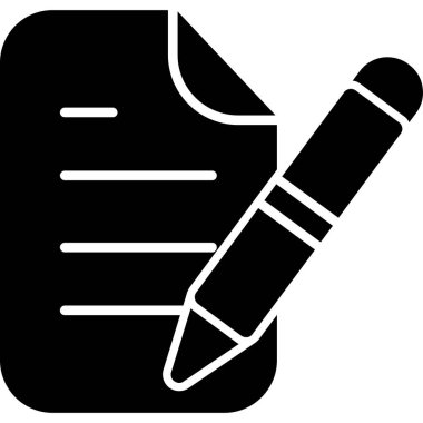 işaret parmağı kalem simgesi ana hat biçiminde