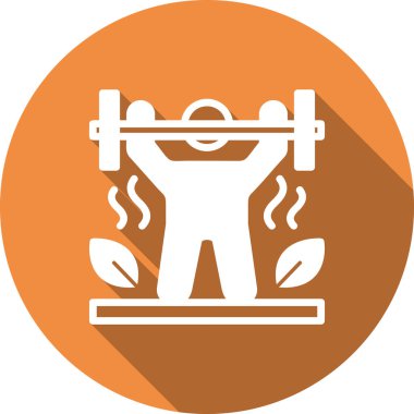 spor salonu simgesi, illüstrasyon, beyaz arkaplanda vektör