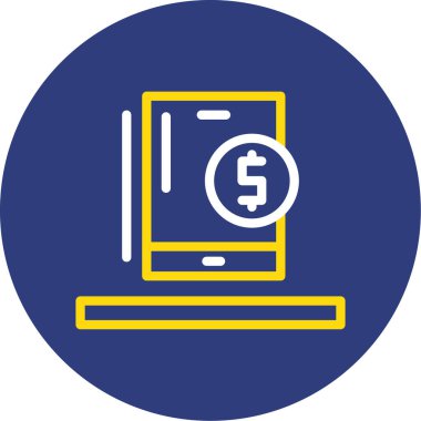 Dizüstü bilgisayar simgesi vektör çizimi