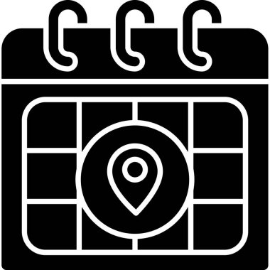 konum haritası pin simgesi ana hat biçiminde