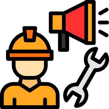 İnşaat mühendisi işçi simgesi