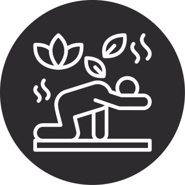 yoga simgesi, vektör illüstrasyonu