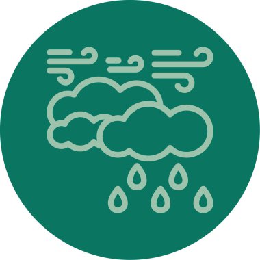 Bir bulut simgesinin vektör illüstrasyonu