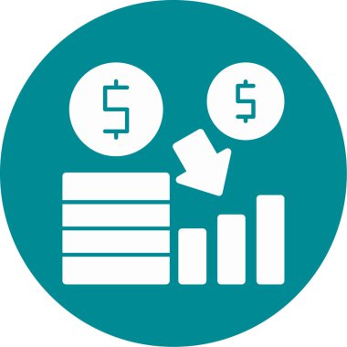 Dolar. Web simgesi basit illüstrasyon