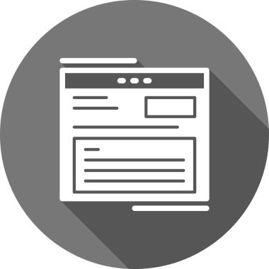 Tarayıcı. Web simgesi basit illüstrasyon