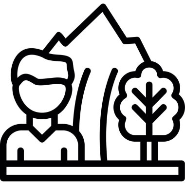 ev bahçesi simgesi taslak biçiminde