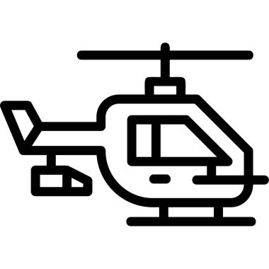 Helikopter simgesi vektör illüstrasyonu